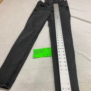 Celebrity pink Black high-waisted skinny overalls jeans women small. SKU386